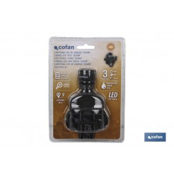 LINTERNA LED DE CABEZA ZOOM 3 FUNCIONES
