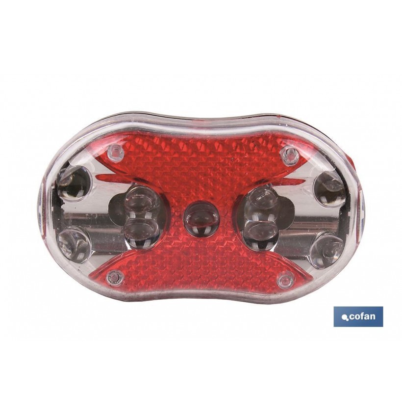 LUZ LED ROJA TRASERA BICICLETA 7 FUNCIONES