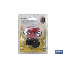 LUZ LED ROJA TRASERA BICICLETA 7 FUNCIONES