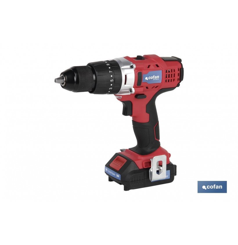 TALADRO PERCUTOR A BATERÍA Li-ion 18 V 1300 RPM