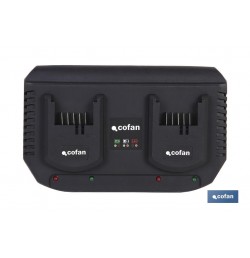CARGADOR BATERIAS DOBLE CARGA RAPIDA 2X3,5A - 18V