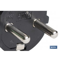 CLAVIJA BIPOLAR GOMA NEGRO (16A-250V)