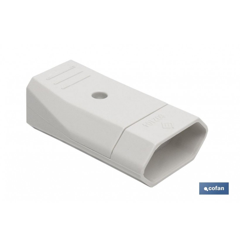 BASE ENCHUFE BIPOLAR AEREA BLANCA (10A-250V)
