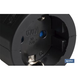 BASE ENCHUFE AEREA GOMA NEGRA (16A-250V)