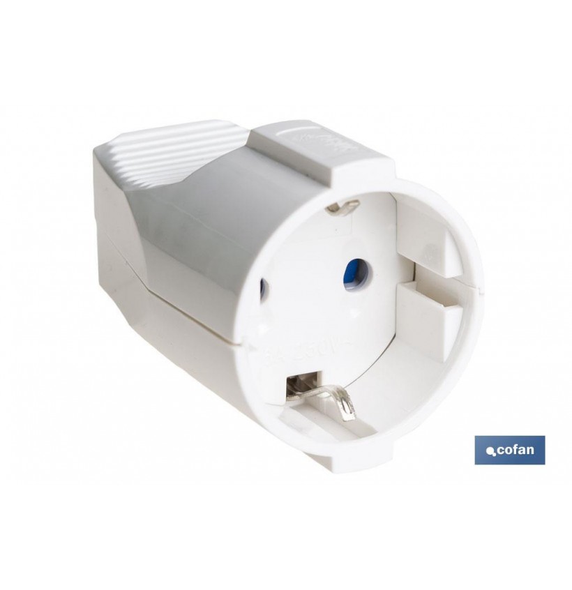 BASE ENCHUFE AEREA BLANCA (16A-250V)