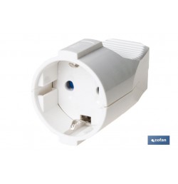 BASE ENCHUFE AEREA BLANCA (16A-250V)