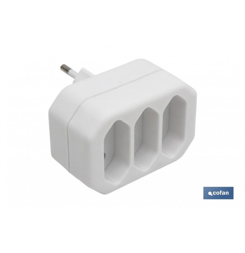 ADAPTADOR 3 VIAS FRONTALES (10A)