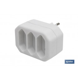 ADAPTADOR 3 VIAS FRONTALES (10A)