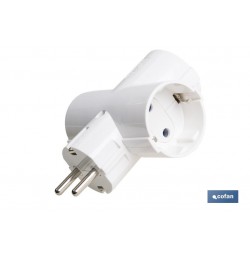 ADAPTADOR SCHUKO 3 VIAS  (16A-250V)