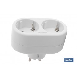 ADAPTADOR 2 VIAS FRONTAL SCHUKO (3.500W)