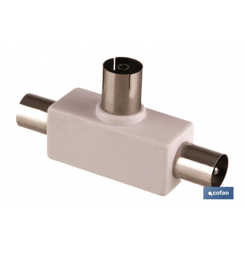 ADAPTADOR ANTENA T 1 MACHO 2 HEMBRAS