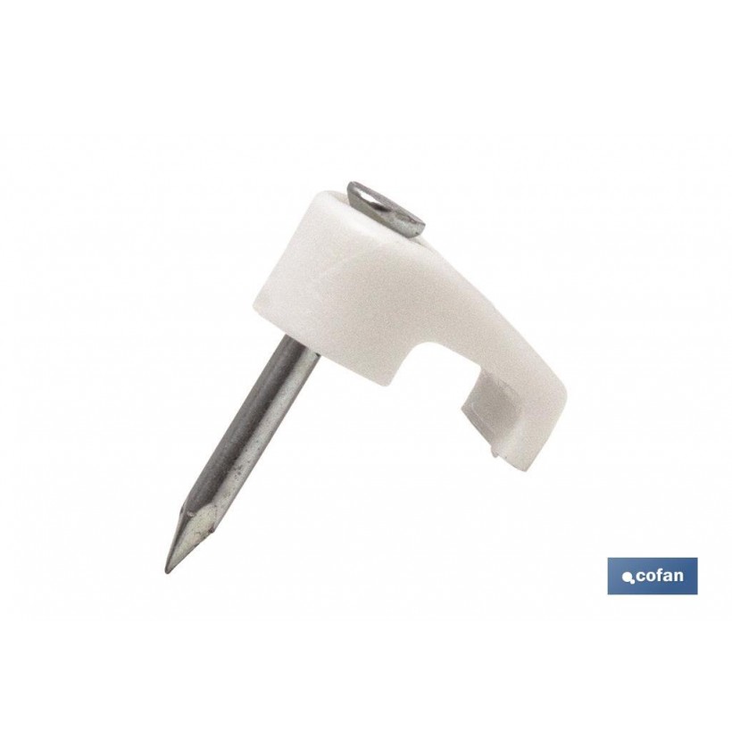 GRAPA PLÁSTICO CABLE PLANO 5.4X3.3MM