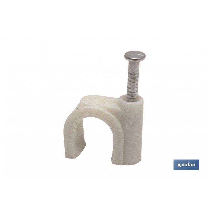 GRAPA PLASTICA CABLE REDONDO 9MM