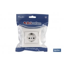 BASE ENCHUFE BIPOLAR EMPOTRAR MODELO PACIFIC 16A (BL)