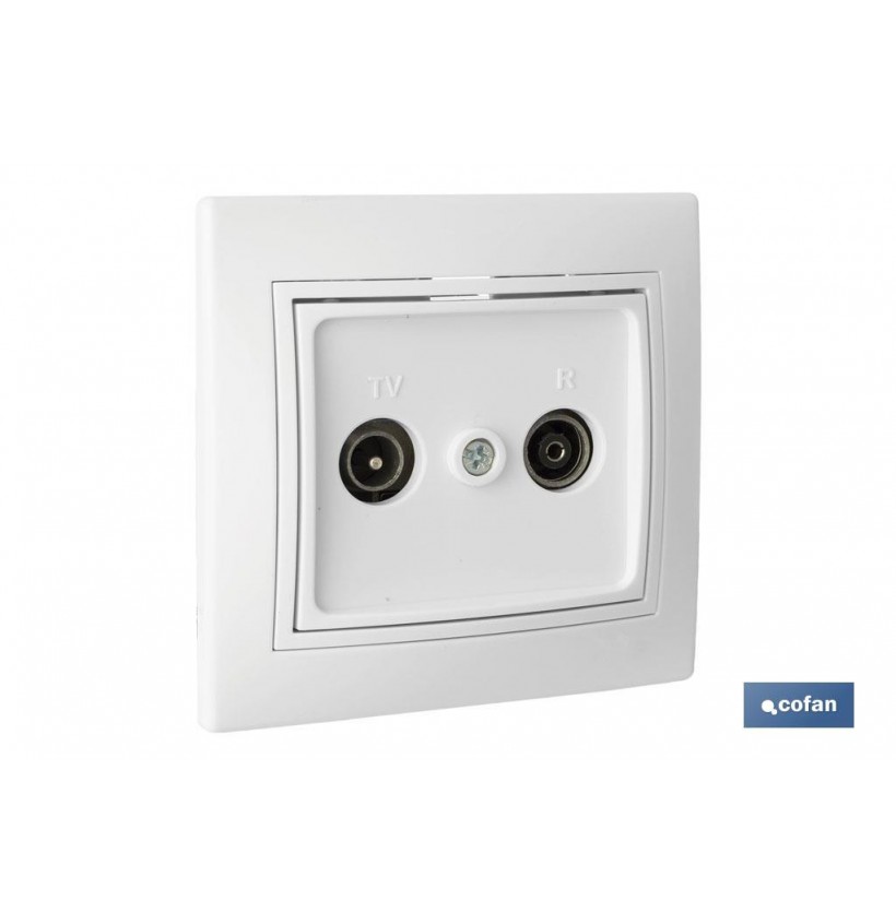TOMA TV/RADIO EMPOTRAR BLANCO MODELO PACIFIC