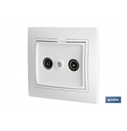 TOMA TV/RADIO EMPOTRAR BLANCO MODELO PACIFIC