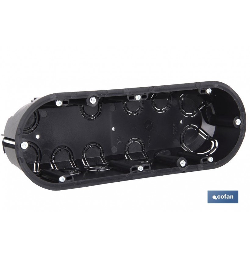 CAJA TRIPLE EMPOTRAR MECANISMOS 218X68X42 6 ENTRADAS TUBO