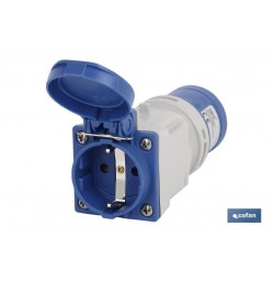 ADAPTADOR INDUSTRIAL CLAVIJA-BASE SCHUKO IP44 16A 230V