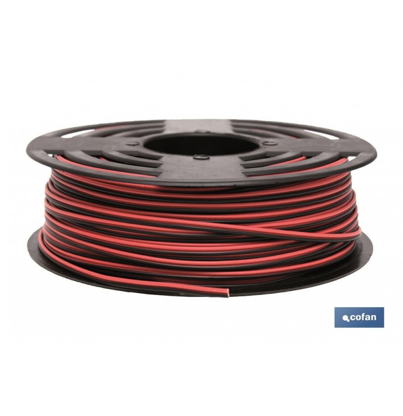 ROLLO 100M CABLE PARALELO ROJO/NEGRO (2X0,75)