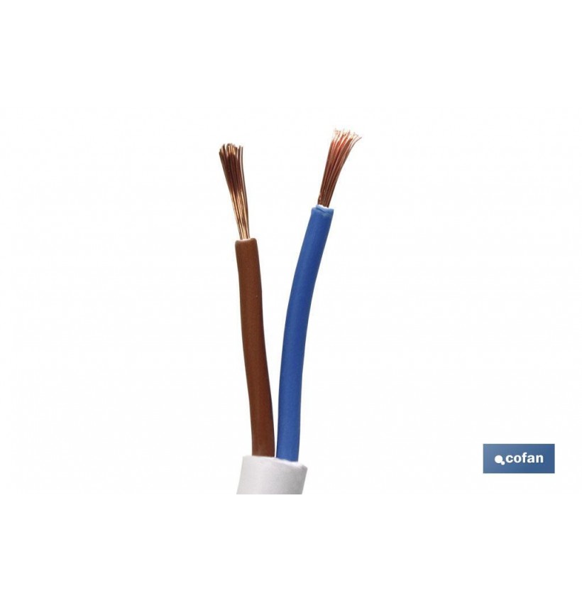 ROLLO 100M MANGUERA BLANCO H05VV-F (2X1MM)