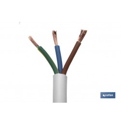 ROLLO 100M MANGUERA BLANCO H05VV-F (3X2,5MM)