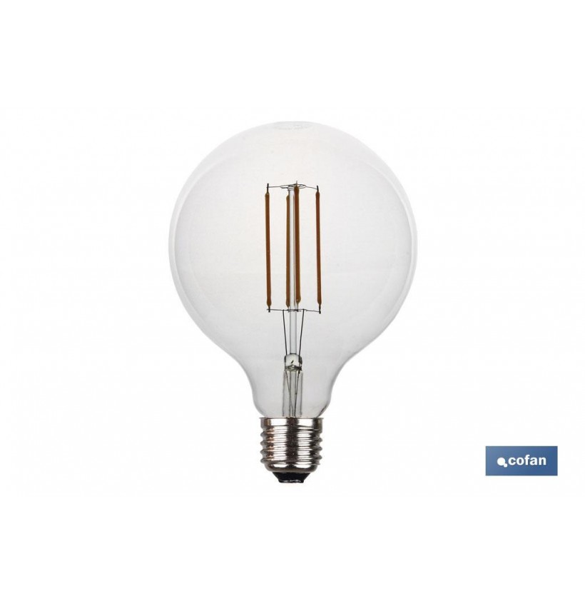 BOMBILLA LED GLOBO CLARO E27 4W 380LM 2700K