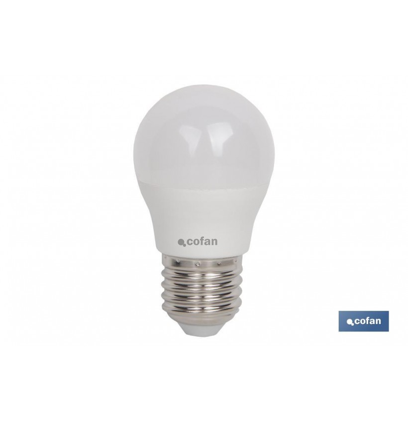 BOMBILLA LED 5W ESFÉRICA E27 220º 400LM 3000K