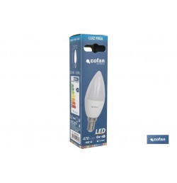 BOMBILLA LED 5W VELA E14 220º 400LM 3000K