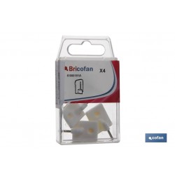 BL 4 UDS SOPORTE DE CORTINAS MARRÓN