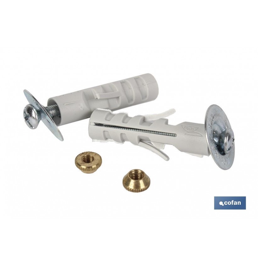 BL 2 UDS TACO NYLON CON TORNILLO 5X45
