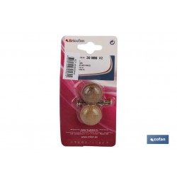 2 UDS POMO ROBLE 30MM
