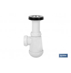 SIFÓN BOTELLA CON SALIDA Ø32-40 Y VÁLVULA LAVABO BIDÉ 1 1/2 x 70