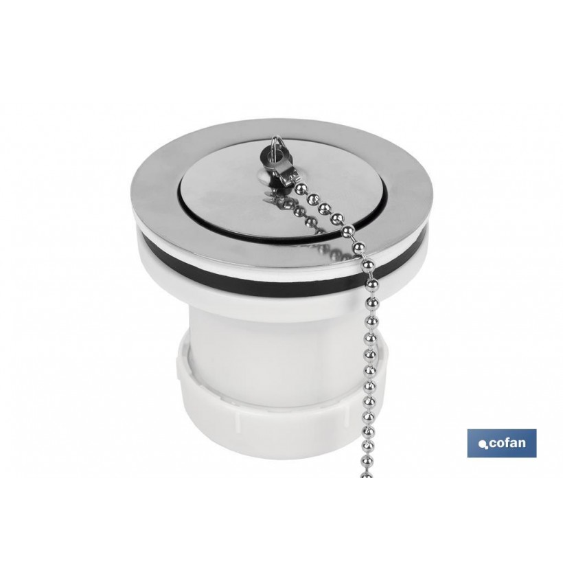 VÁLVULA LAVABO-BIDÉ 1 1/4 x 70 TAPÓN METÁLICO