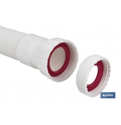 TUBO FLEXIBLE BLANCO 1 1/2 CON REDUCTOR 1 1/4 Ø32-40 330-690 MM