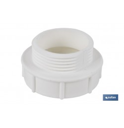 ADAPTADOR CONVERTIDOR 1 1/4 MACHO - 1 1/2 HEMBRA PARA TUBO FLEXIBLE