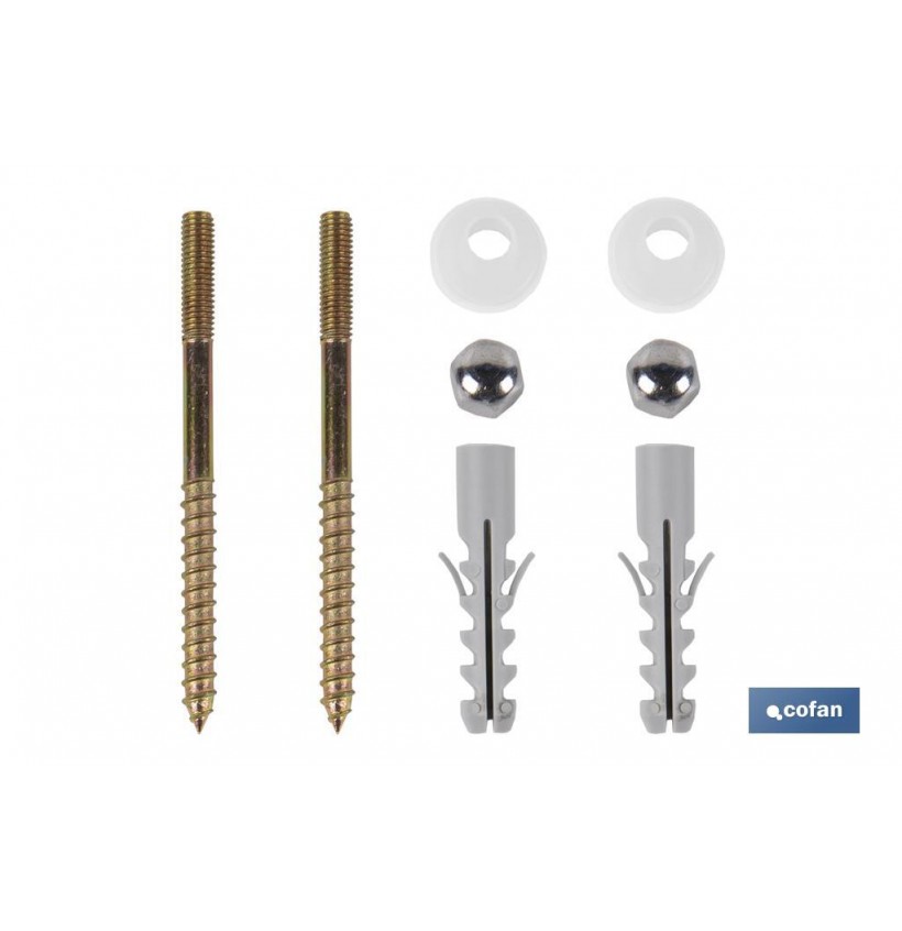 SET 2 PCS TORNILLOS VERTICALES FIJACIÓN INODORO 5 X 75
