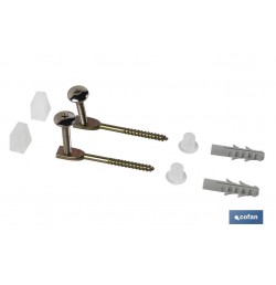 SET 2 PCS TORNILLOS HORIZONTALES FIJACIÓN INODORO 5 X 75
