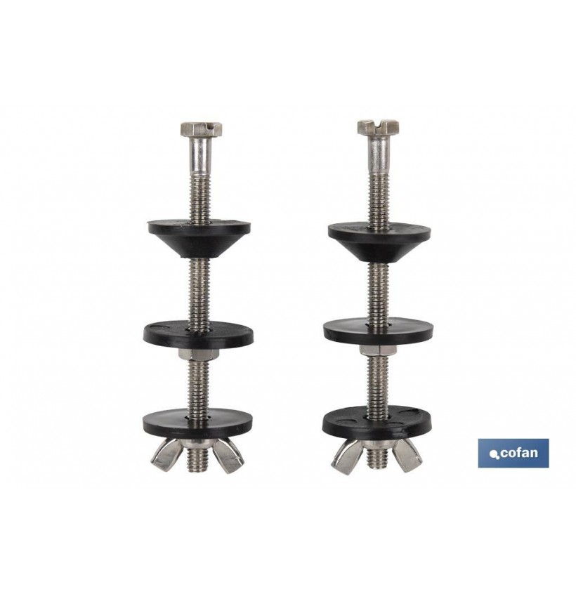SET 2 PCS TORNILLOS FIJACIÓN TAZA-CISTERNA 6 X 90