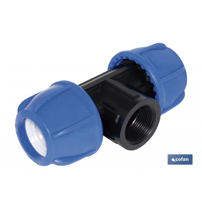 TE 90° ROSCA HEMBRA PP PN16 50 X 3/4 X 50