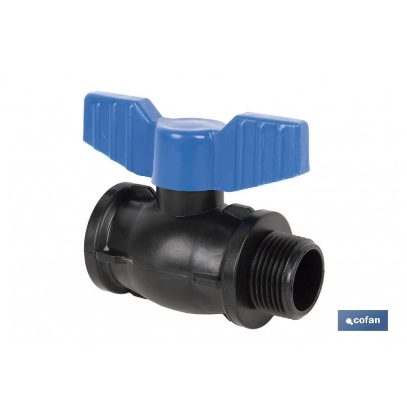 VÁLVULA DE BOLA ROSCA M-H PP PN16 1 X 1 VENTA UNITARIA