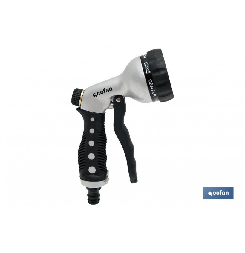 PISTOLA METAL 7 POSICIONES, GATILLO FRONTAL