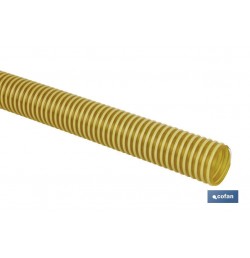 ROLLO DE TUBO DE ASPIRACION ESPIRAL AMARILLO Ø50mm 25m