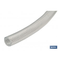 MANGUERA PVC CRISTAL C/REFUERZO 12x18mm/50m