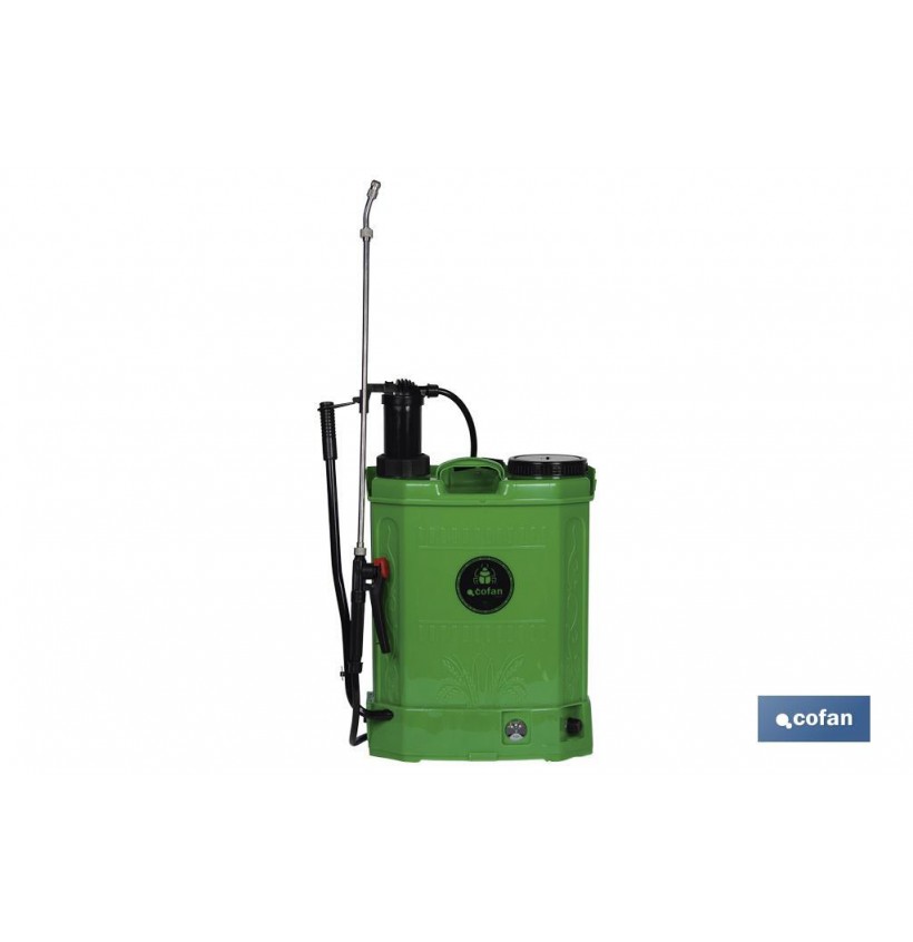 PULVERIZADOR DE ESPALDA 16 LTS DUAL- ELECTRICO/MANUAL
