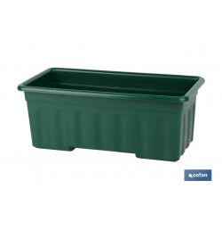 JARDINERA VERDE  MODELO AZAHAR 60X22X15CM
