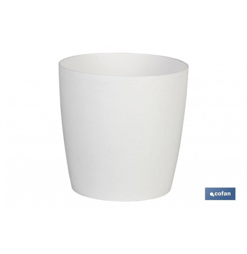 MACETA CAMELIA COLOR BLANCO 18X17.8cm venta unitaria