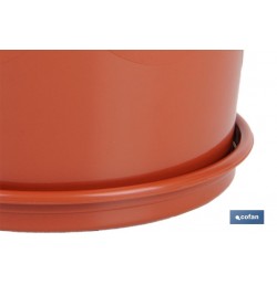 MACETA DALIA COLOR MARRON  42X38+ PLATO 37.5CM