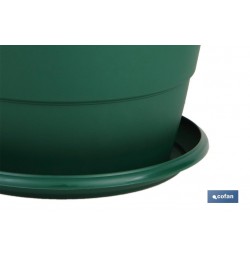 MACETA VERDE MODELO GARDENIA 22X18+PLATO18.5cm venta unitaria