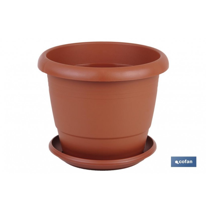 MACETA MARRON MODELO GARDENIA 30X25+ PLATO 24 cm venta unitaria
