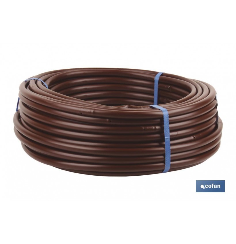 TUBO 50M RIEGO GOTEO MARRON (Gotero a 0,33m) Ø16MM